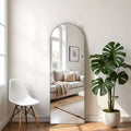 Miroir sur pied plein cadre en bois massif de couleur noire