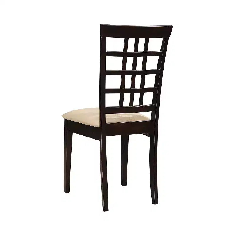 Chaises de salle à manger capitonnées avec dossier en croisillons