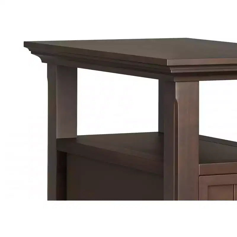 Table d'appoint étroite en bois massif de 14 pouces de large avec tiroir