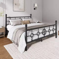 Bed Frame with Vintage Circular Headboard and Footboard, Metal Platform Bed Frame, No Box Spring Needed, Noise-Free Design, Easy Assembly