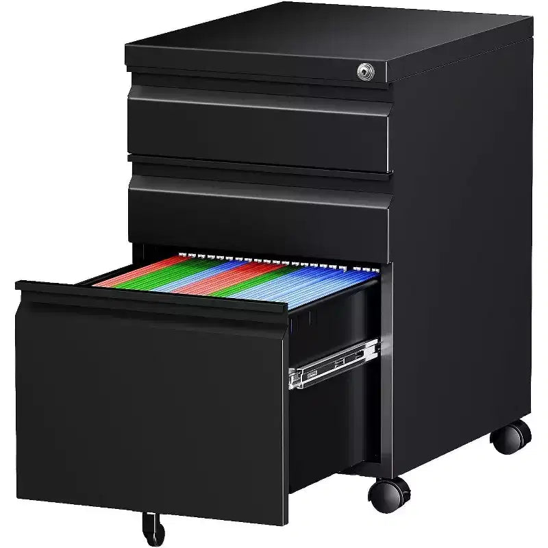 BALHAM TRADE-3 Drawer Mobile File Cabinet with Lock Under Desk Rolling Metal for Home Office