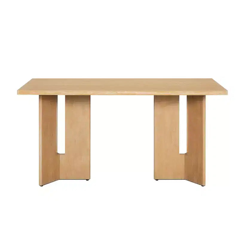 Table à manger de ferme rectangulaire rustique pour 4 à 6 personnes