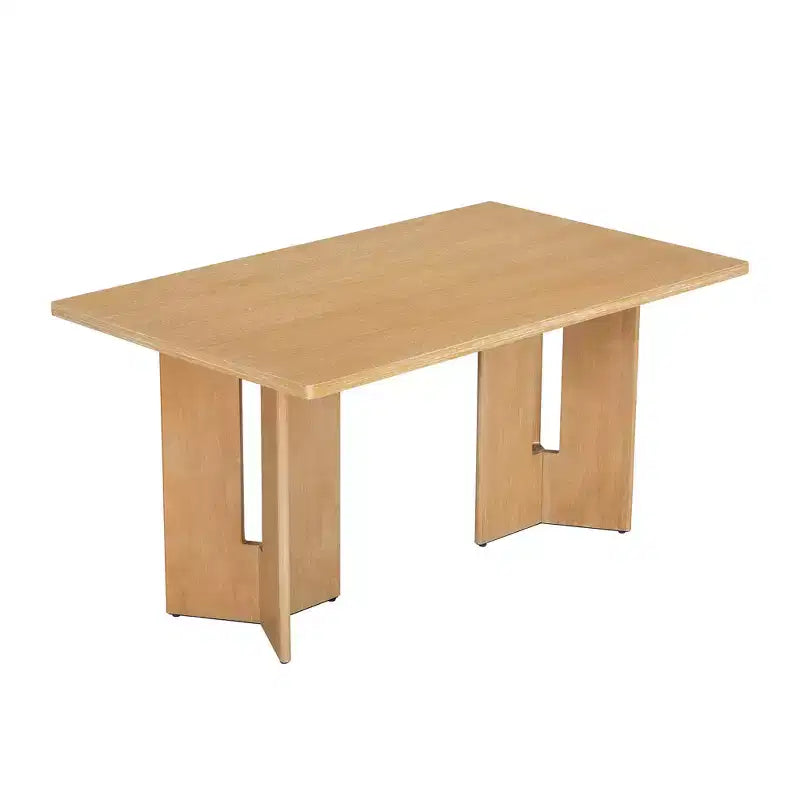 Table à manger de ferme rectangulaire rustique pour 4 à 6 personnes
