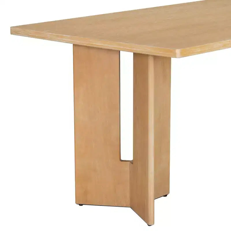 Table à manger de ferme rectangulaire rustique pour 4 à 6 personnes