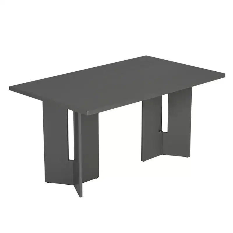 Table à manger de ferme rectangulaire rustique pour 4 à 6 personnes
