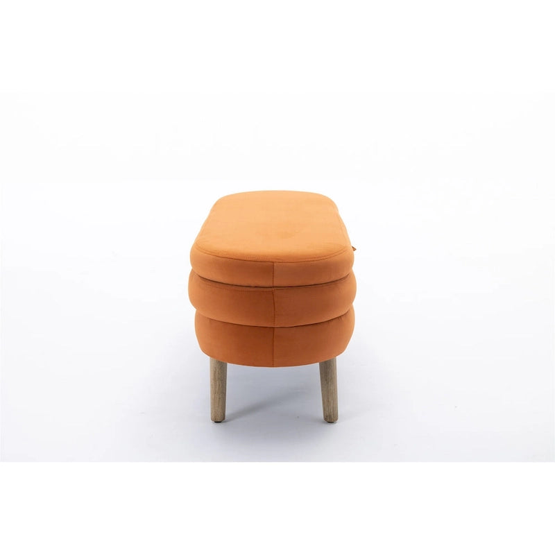 Velvet Fabric Storage Bench