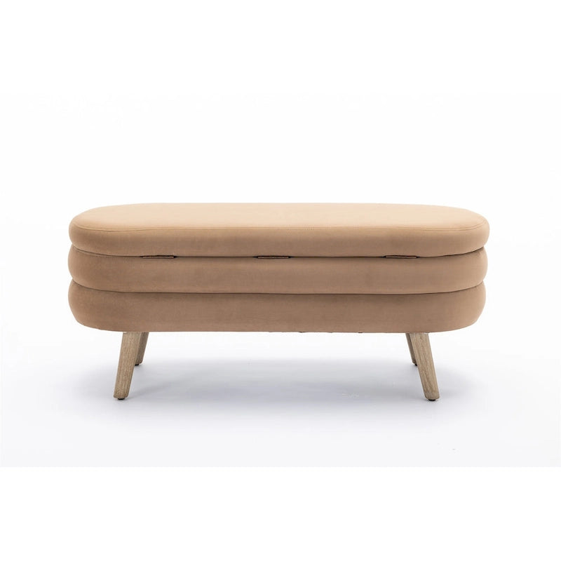 Velvet Fabric Storage Bench