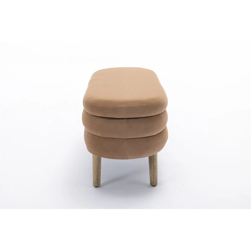Velvet Fabric Storage Bench