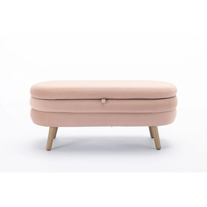 Velvet Fabric Storage Bench