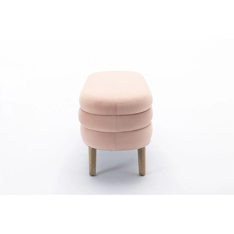 Velvet Fabric Storage Bench