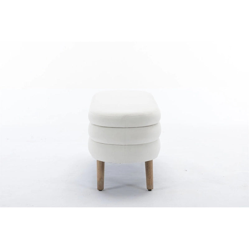 Velvet Fabric Storage Bench