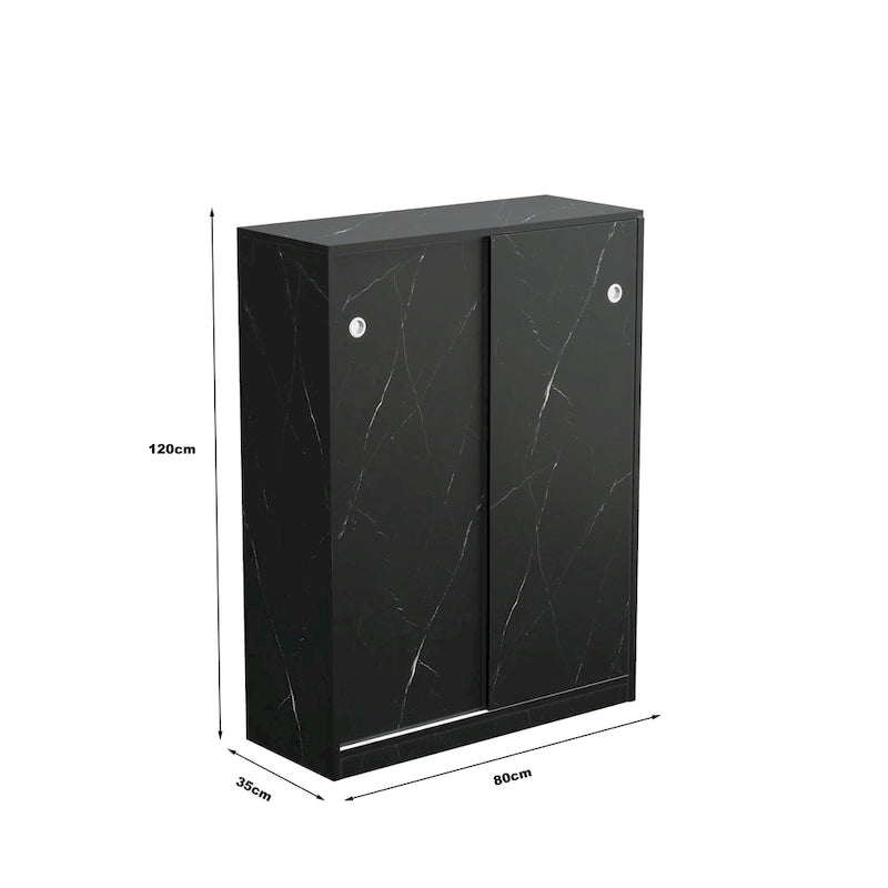 Marble Shoe Cabient With Sliding Door Have 6 Layers Can Storage At Least 30 Pairs Shoes