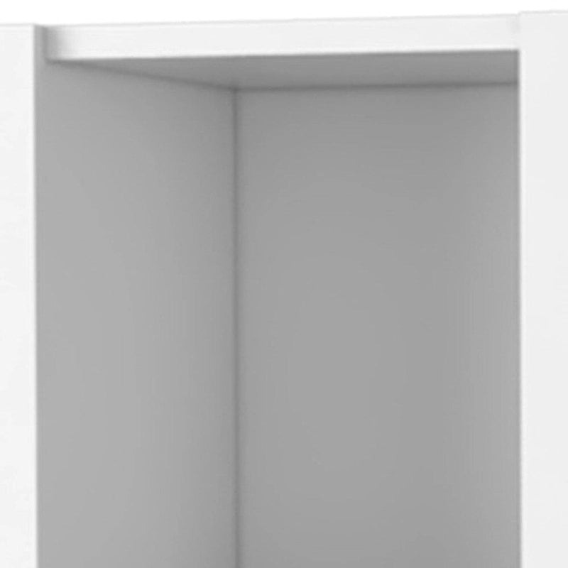 HomeRoots 59 White Wood Wall Mounted Accent Cabinet With Four Doors