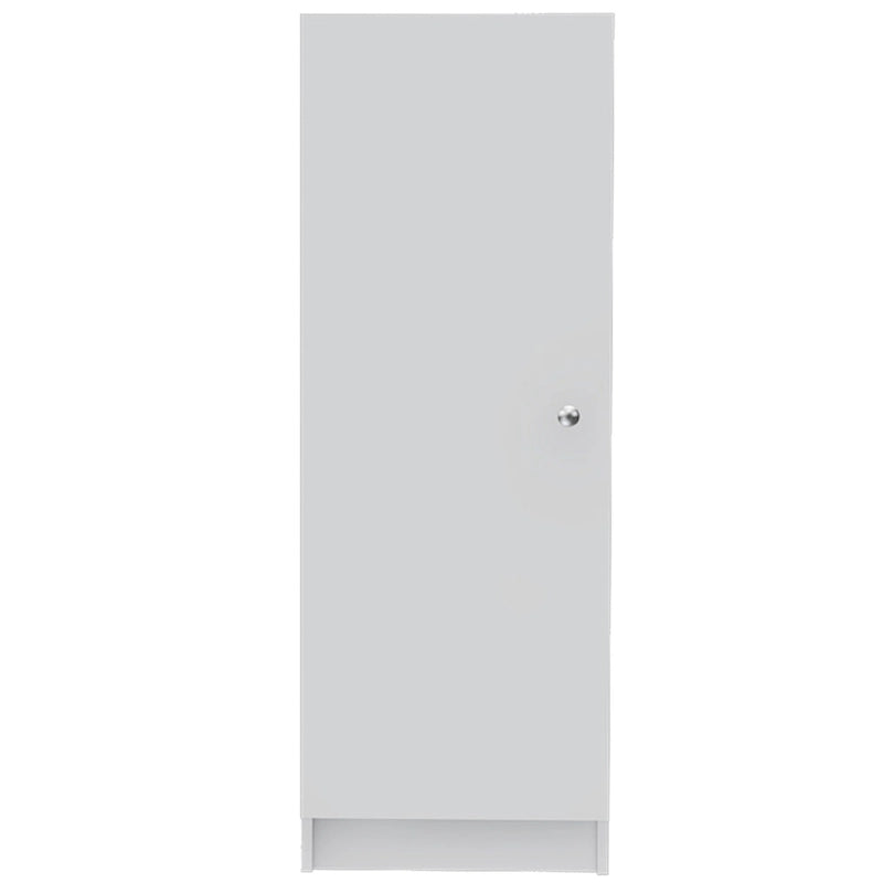 HomeRoots 47 White Wood Pantry Or Storage Closet - 16.9' X '47.4' X '12.3
