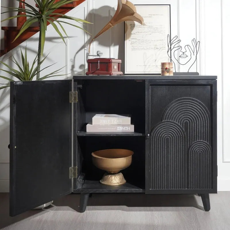 30 Accent Cabinet Wood Storage Buffet Cabinet for Living Room Bedroom or Entryway