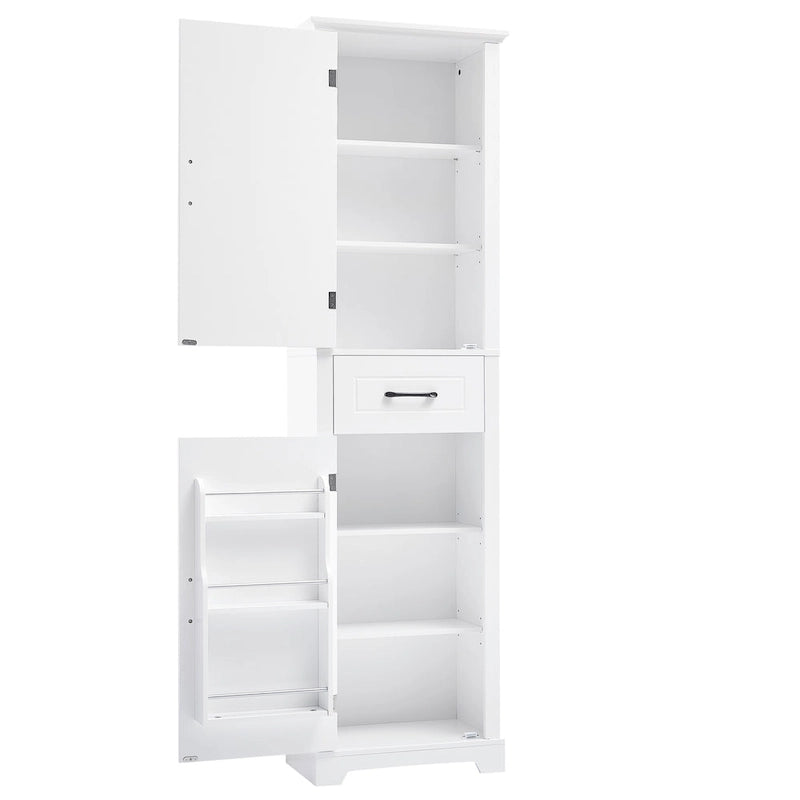Tall Bathroom Storage Cabinet, Freestanding Storage Cabinet with Two Doors and Adjustable Shelves, Door Shelve Design