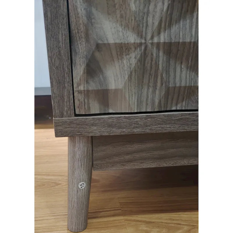 Modern Style Buffet Cabinet,Sideboard Buffet Cabinet With Storage,Storage Cabinet with 4 Diamond-shaped relief Doors