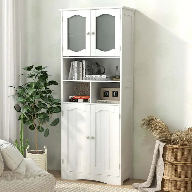 Costway 58.5 Tall Bathroom Storage Cabinet Freestanding Linen Cabinet - See Details