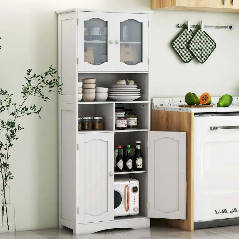 Costway 58.5 Tall Bathroom Storage Cabinet Freestanding Linen Cabinet - See Details