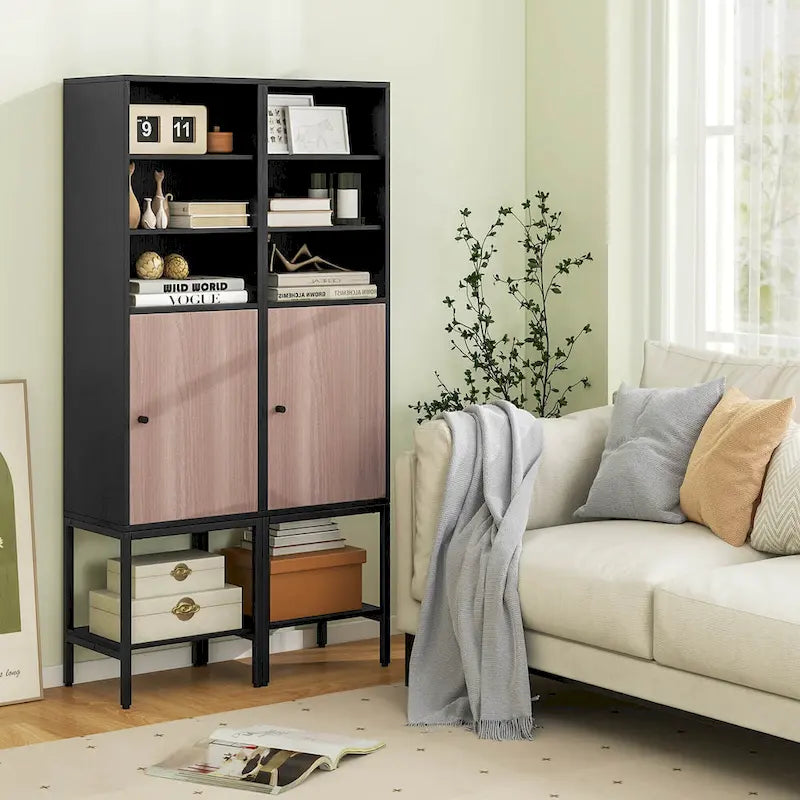 Costway 57 Bathroom Tall Cabinet with 1 Door and 4 Shelves - See Details