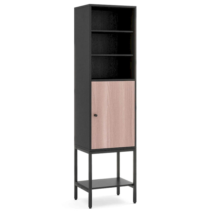 Costway 57 Bathroom Tall Cabinet with 1 Door and 4 Shelves - See Details