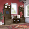 Woodland Hall Trees and Shoe Bench with Drawers by Bush Furniture