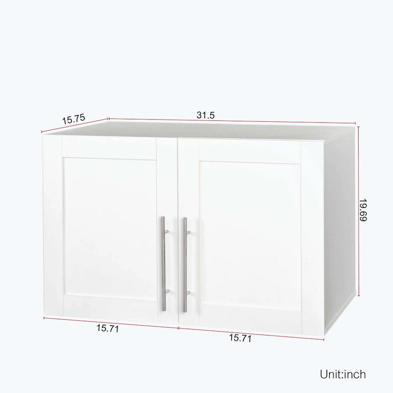 Stackable Wall Mounted Storage Cabinet,White
