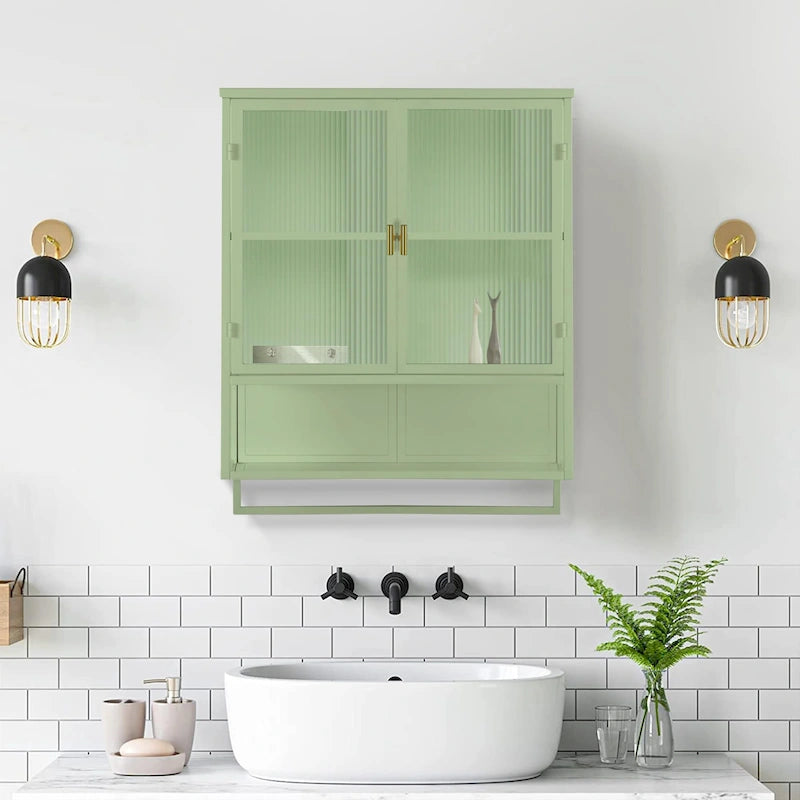 23.62Glass Doors Modern Two-door Wall Cabinet
