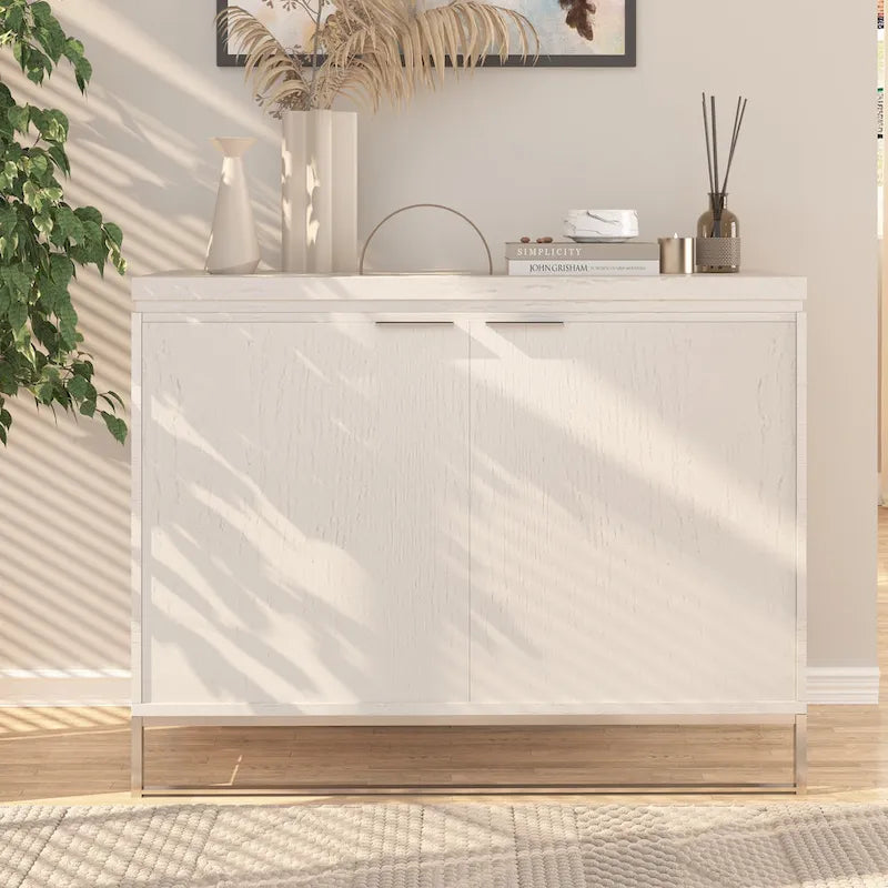 Clihome Furniture Wood 2-Door Accent Cabinet