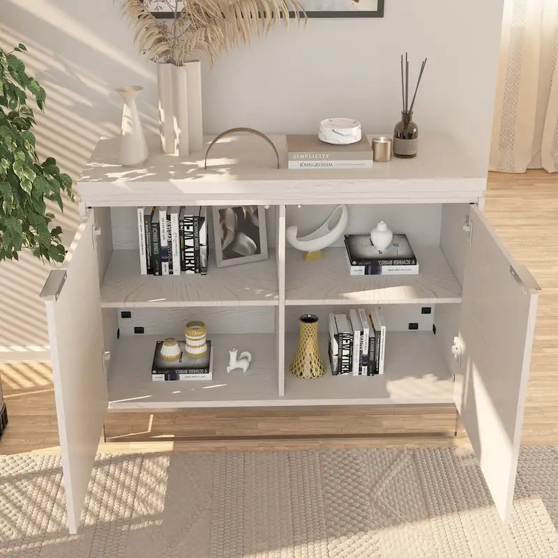 Clihome Furniture Wood 2-Door Accent Cabinet