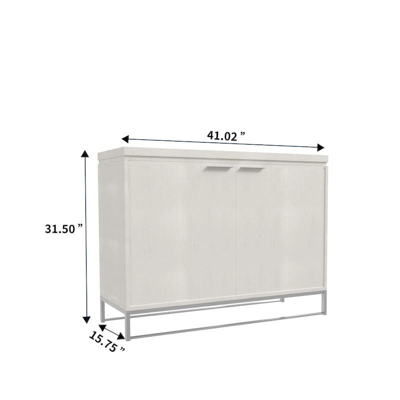 Clihome Furniture Wood 2-Door Accent Cabinet