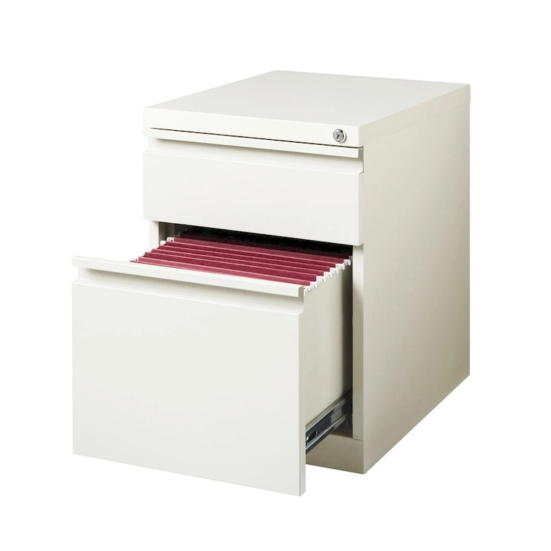Hirsh 20 D Commercial Mobile Pedestal File Cabinet,1 Box/1 File,Black