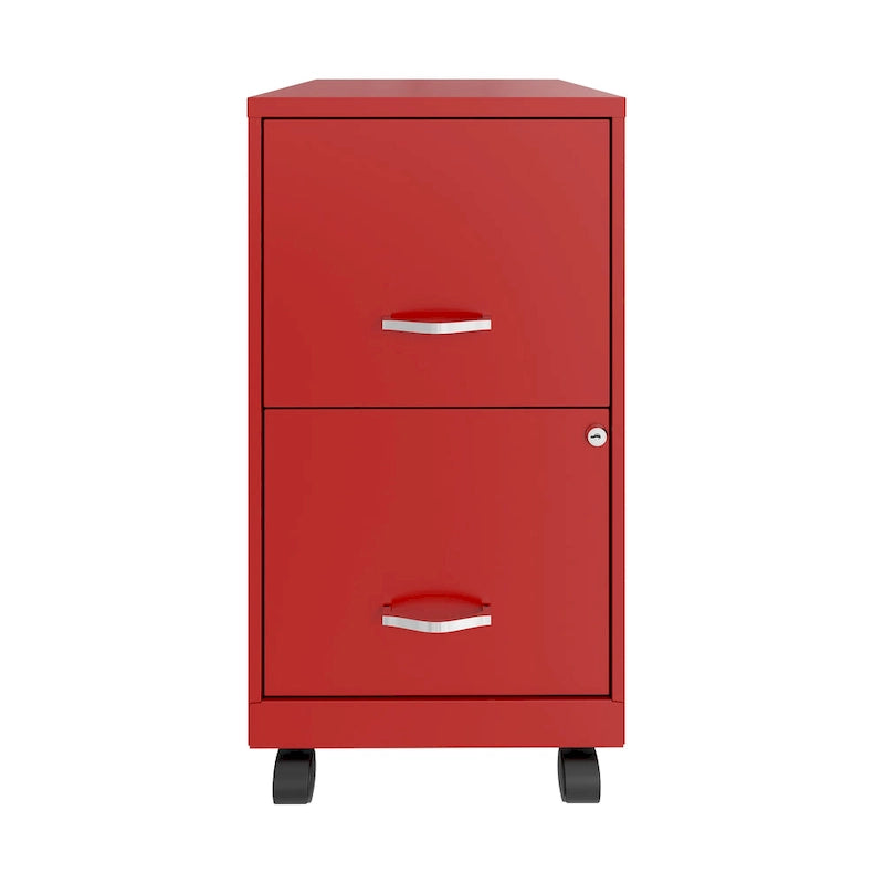Space Solutions 18 2 Drawer Smart Vertical File Cabinet, Lava Red