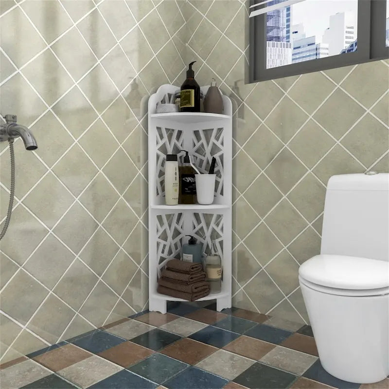 3 Tier Corner Bathroom Shelf Waterproof