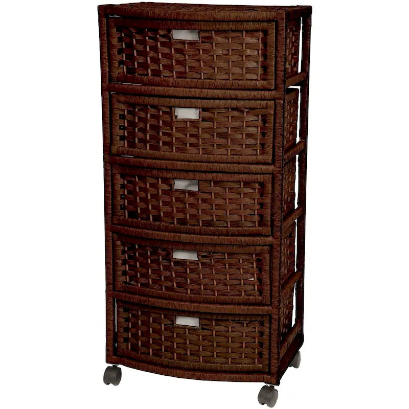 Handmade 37 Natural Fiber Chest of Drawers
