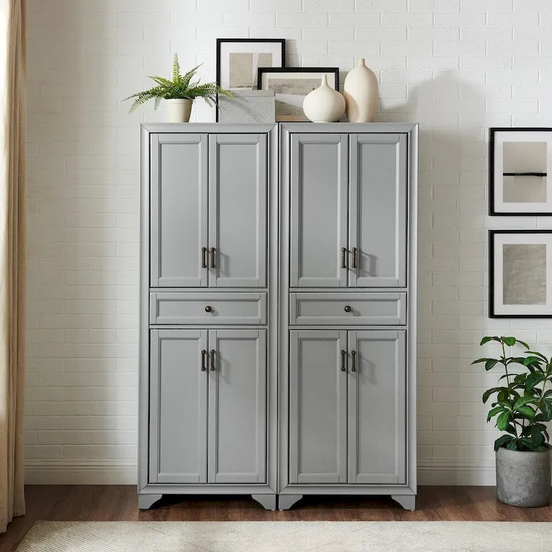 Crosley Tara 2Pc Pantry Set - 47.5W x 15D x 67.75H