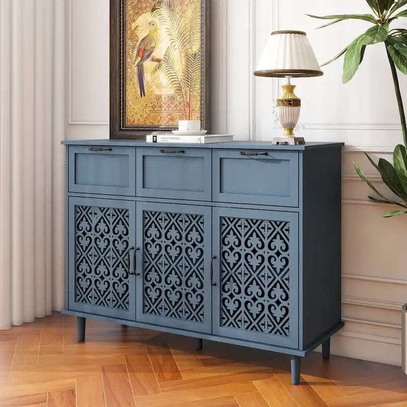 3 Door 3 Drawer Cabinet American Furniture Suitable for Living Room