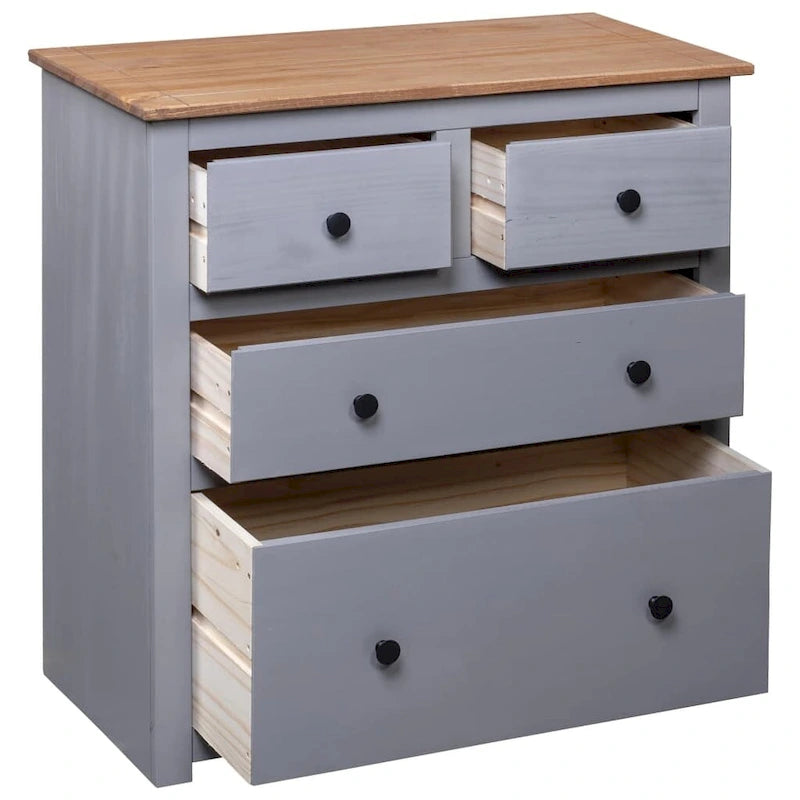 vidaXL Sideboard Drawer Cupboard for Bedroom Storage Cabinet Pine Panama Range - 31.5 x 15.7 x 32.7