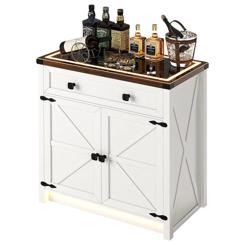 31.5 Wide Sideboard With Led Light - N/A