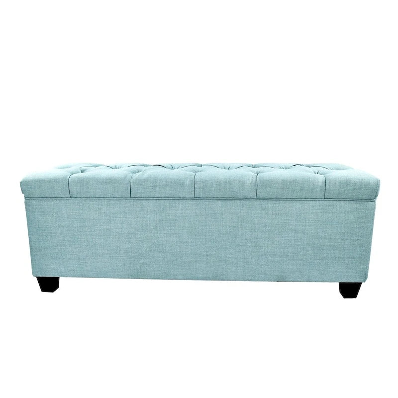 SOLE SECRET DUO Diamond Tufted Linen & Shoe Storage Bench - HTM100