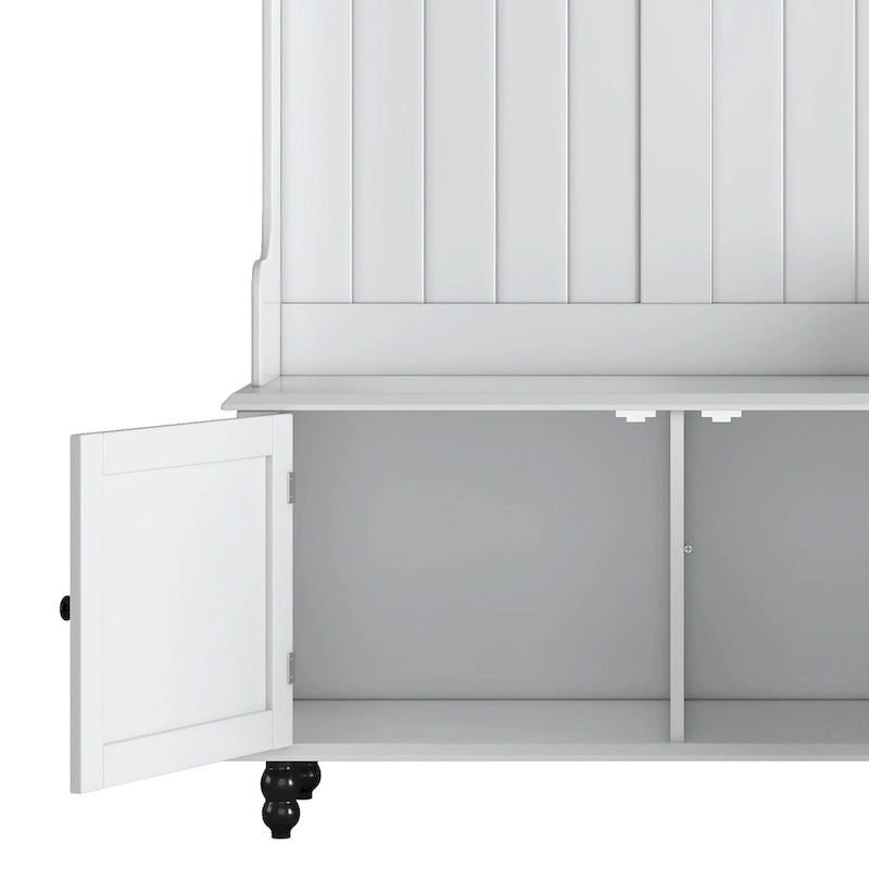 Hall Tree with 4 Hooks , Coat Hanger, Entryway Bench, Storage Bench, 3-in-1 Design, 40INCH, for Entrance, Hallway