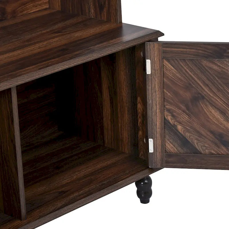 Hall Tree with 4 Hooks , Coat Hanger, Entryway Bench, Storage Bench, 3-in-1 Design, 40INCH, for Entrance, Hallway