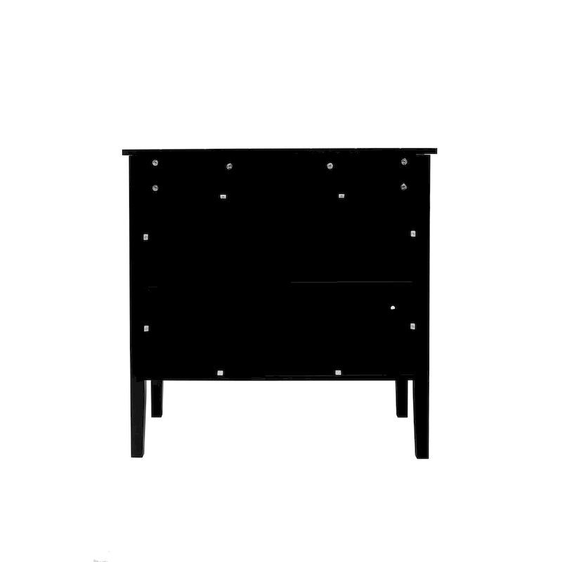 2 Door Wooden Cabinets, Black Wood Cabinet Vintage Style Sideboard for Living Room Dining Room Office