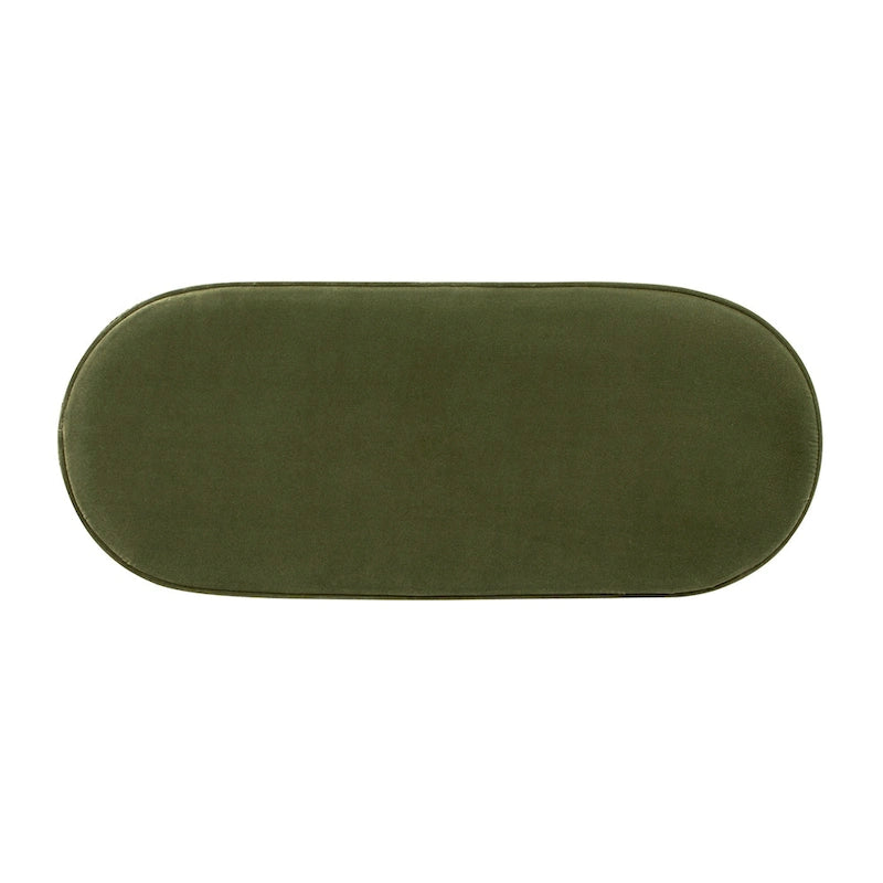 Serena 38 Ruched Oval Storage Bench Ottoman