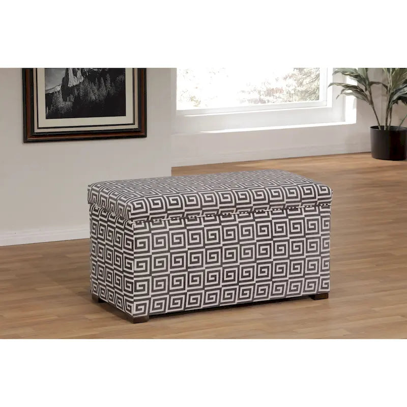 Angela Transitional Wood Storage Bench