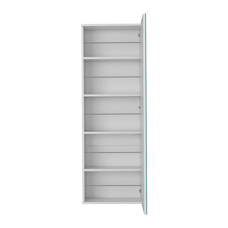 Wall Mounted Shoe Rack With Mirror Chimg, Single Door, White Finish,High quality and durable