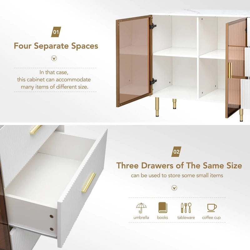 Modern Sideboard MDF Buffet Cabinet