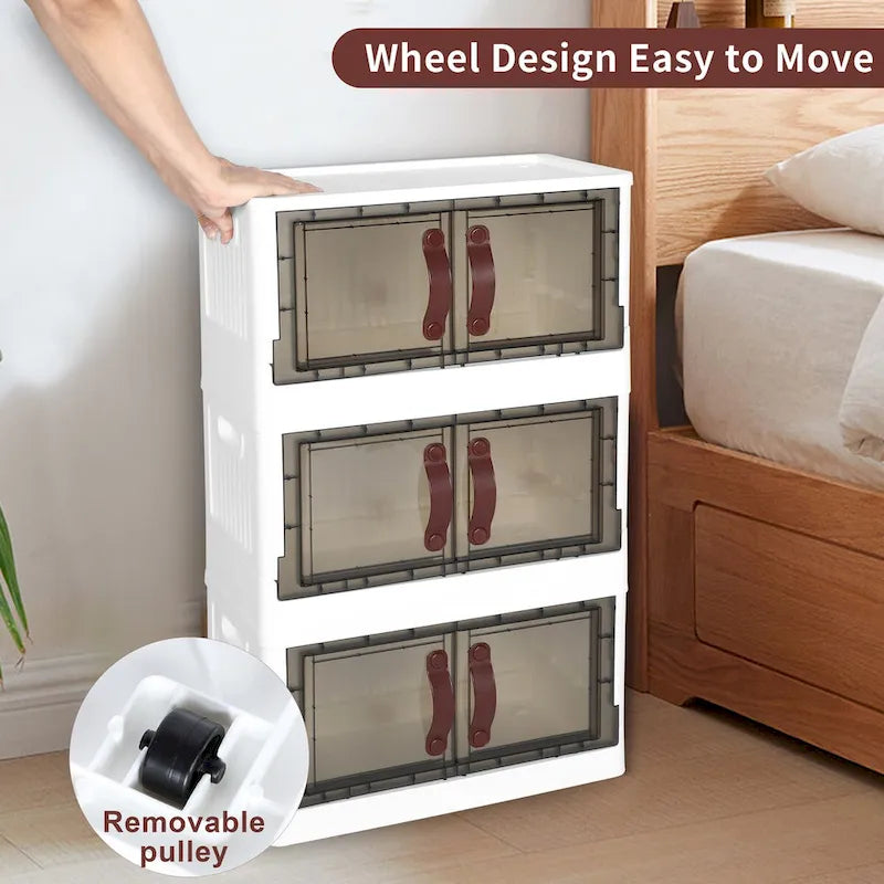 Plastic Storage Cabinet with Lids