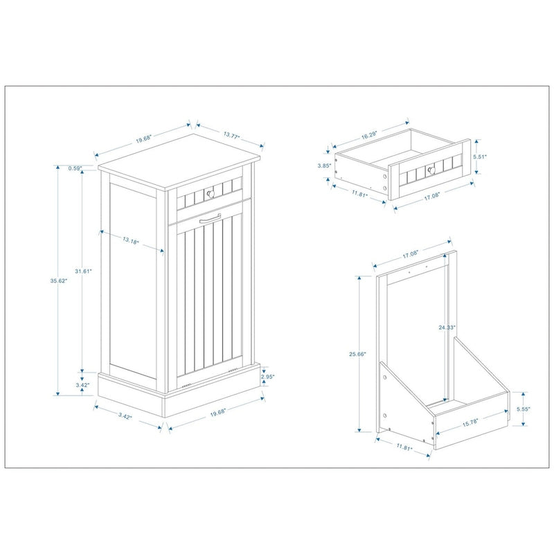 RR Kitchen Trash Cabinet