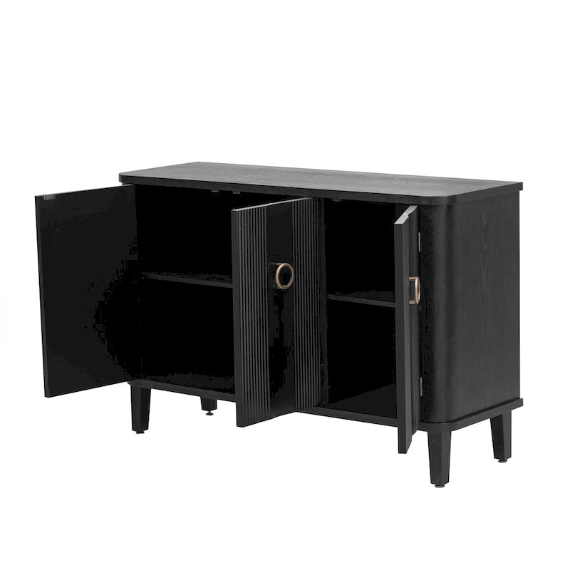 Fraxinus Mandschuric Cabinet with Three fir Doors